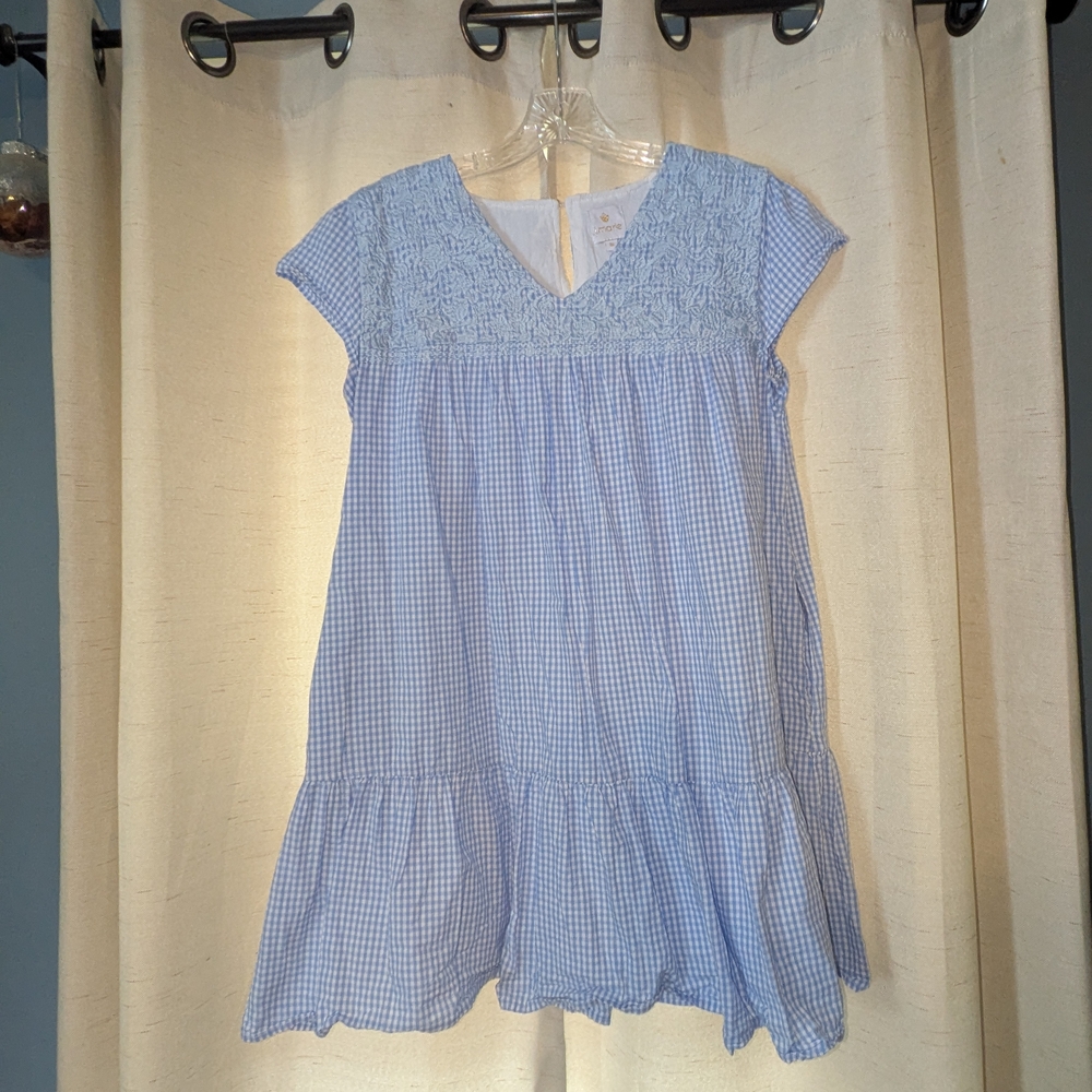 Elegant Blue Gingham Mini Dress
